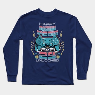 Happy New Year Level 24 Unlocked Long Sleeve T-Shirt